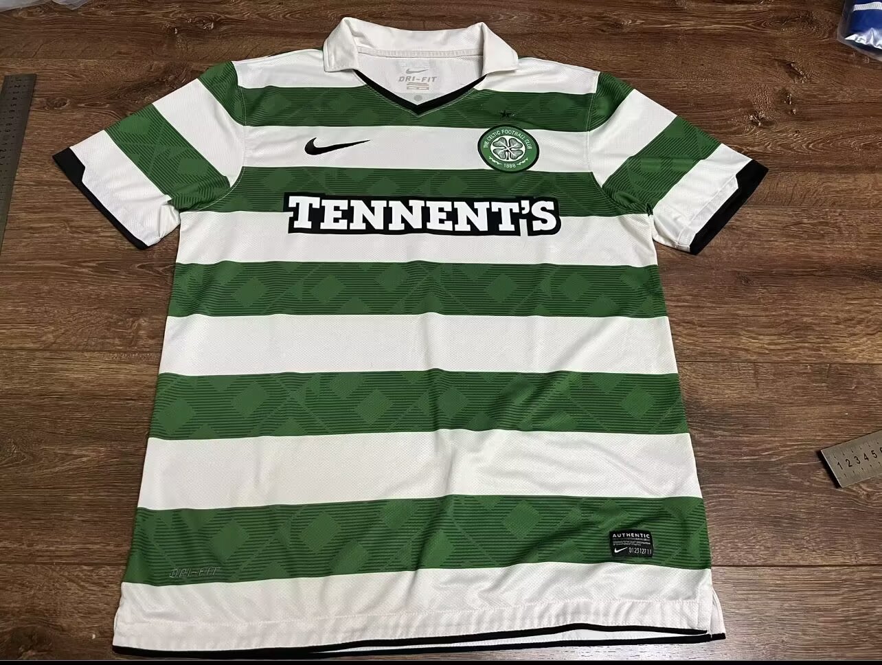 10/12 Retro Version Celtic Home White & Green Thailand Soccer Jersey AAA-1041