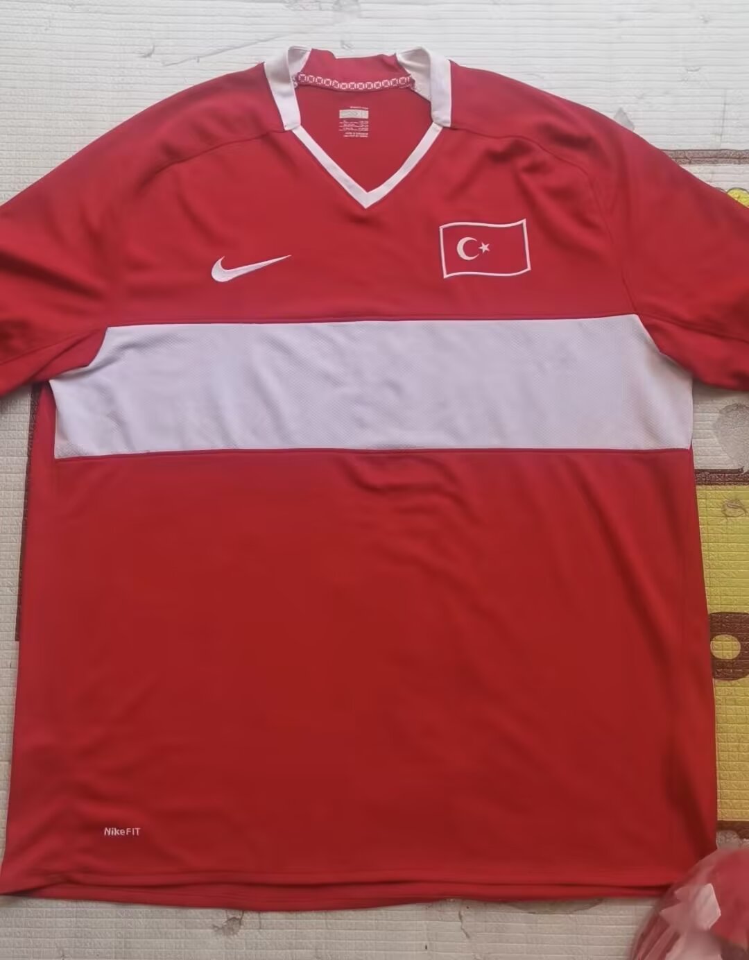 08 Retro Version Turkey Home Red Thailand Soccer Jersey-1041