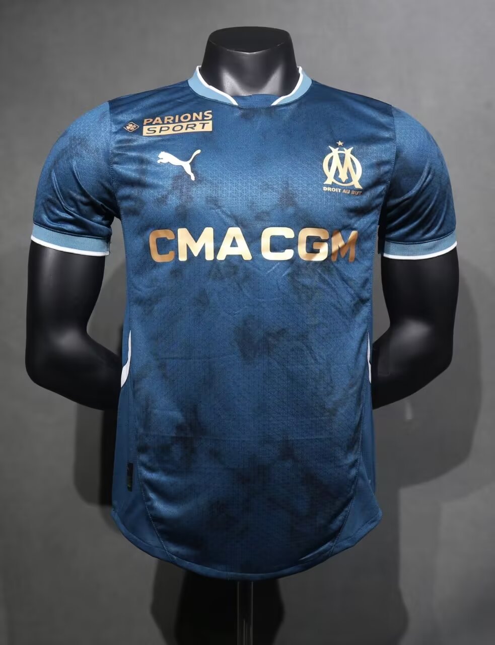 Player Version 2024/25 Olympique de Marseille Away Blue Thailand Soccer Jersey AAA-MY/308/703