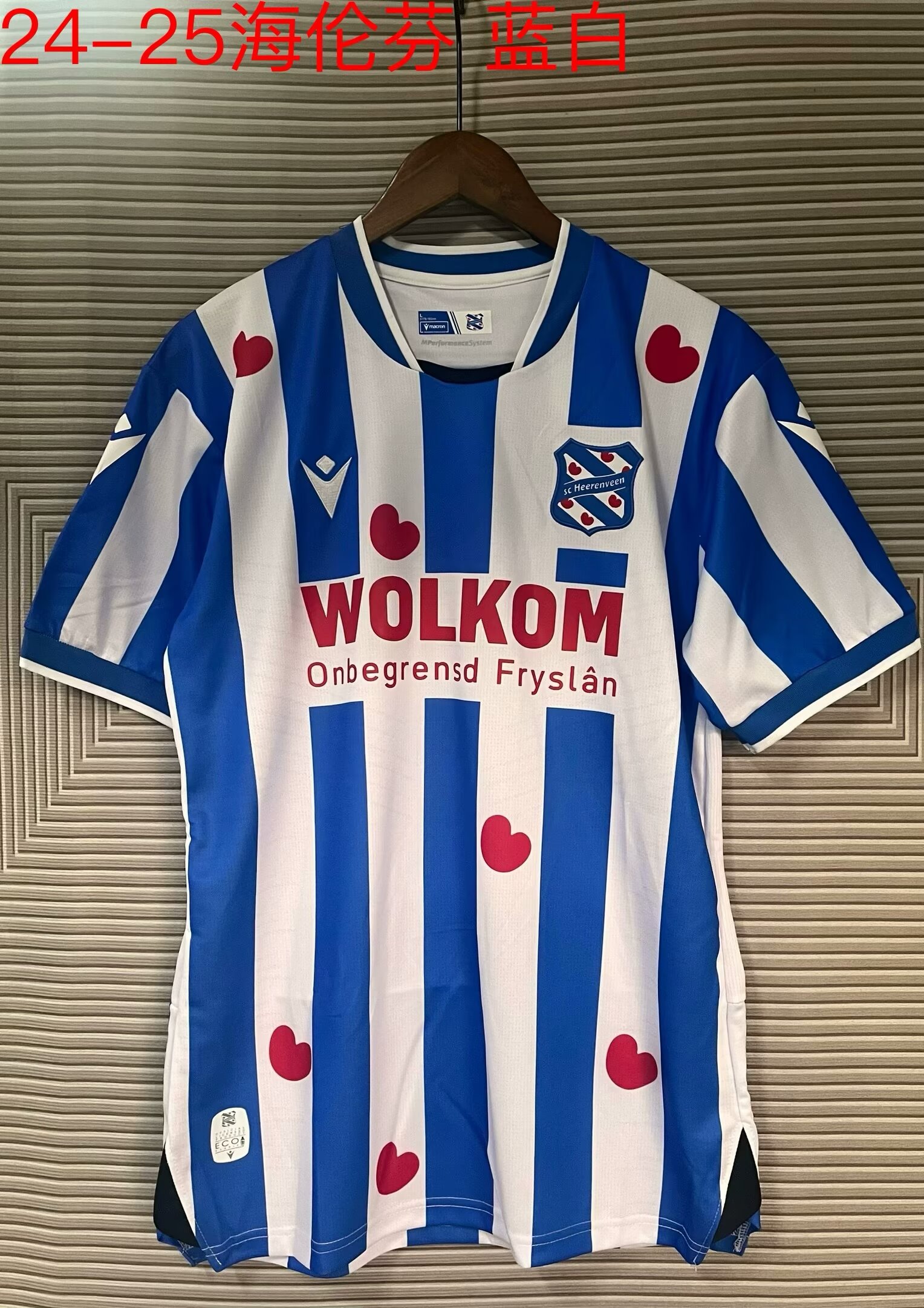 2024/25 SC Heerenveen Home Blue & White Soccer Jersey AAA-709