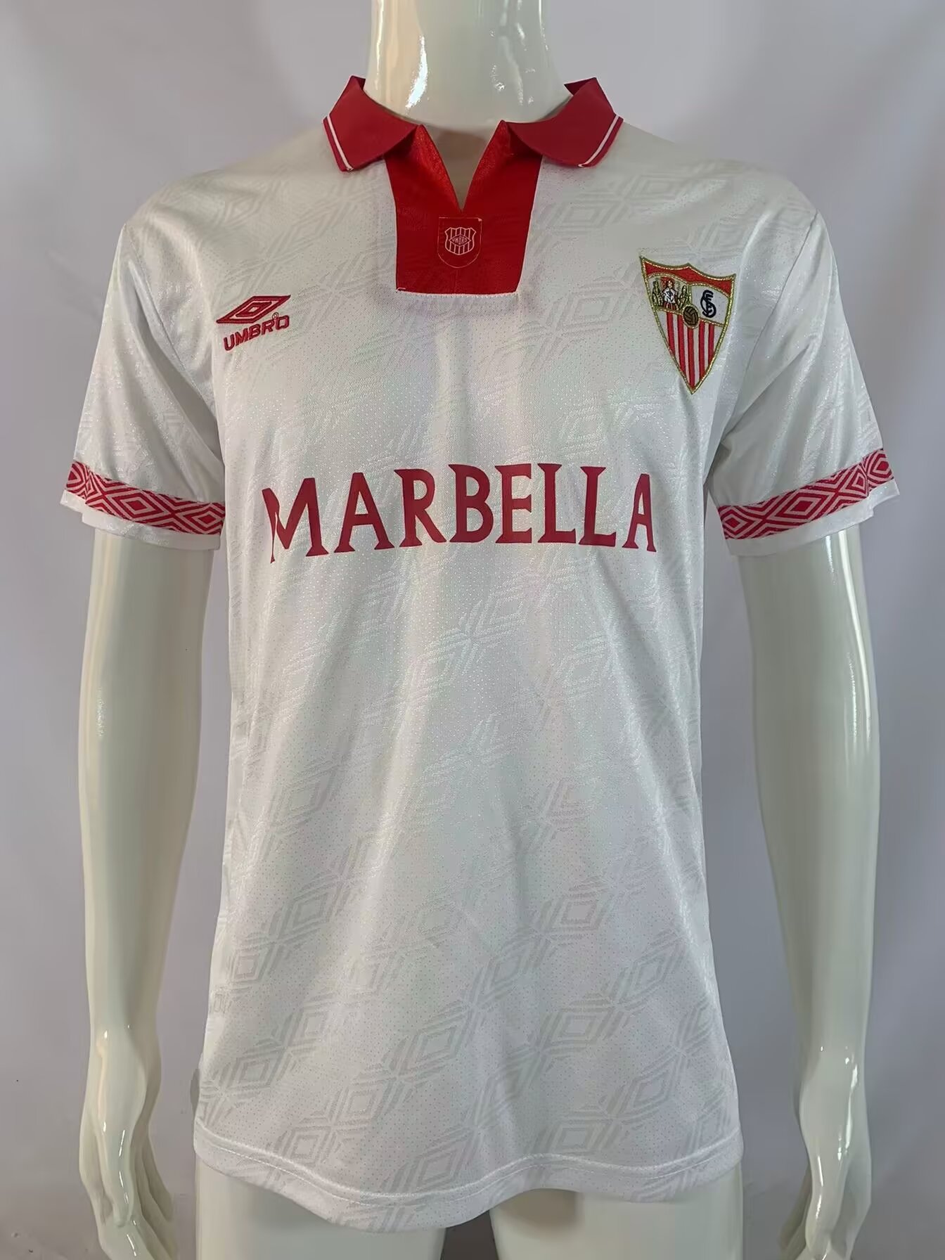 94/96 Retro Version Sevilla FC Home White Thailand Soccer Jersey AAA-503/95