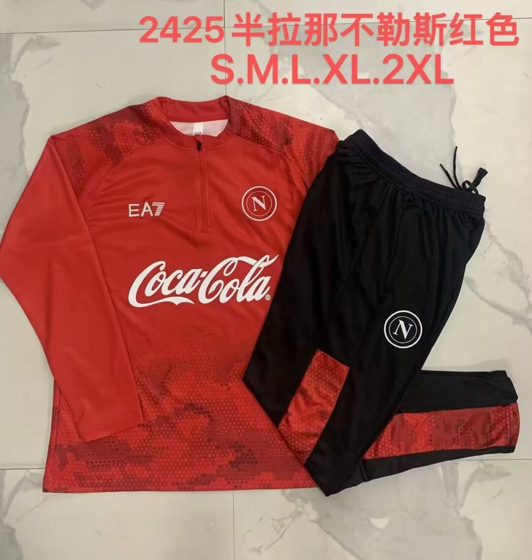 2024/25 Napoli Red Thailand Soccer Tracksuit Unifrom-815