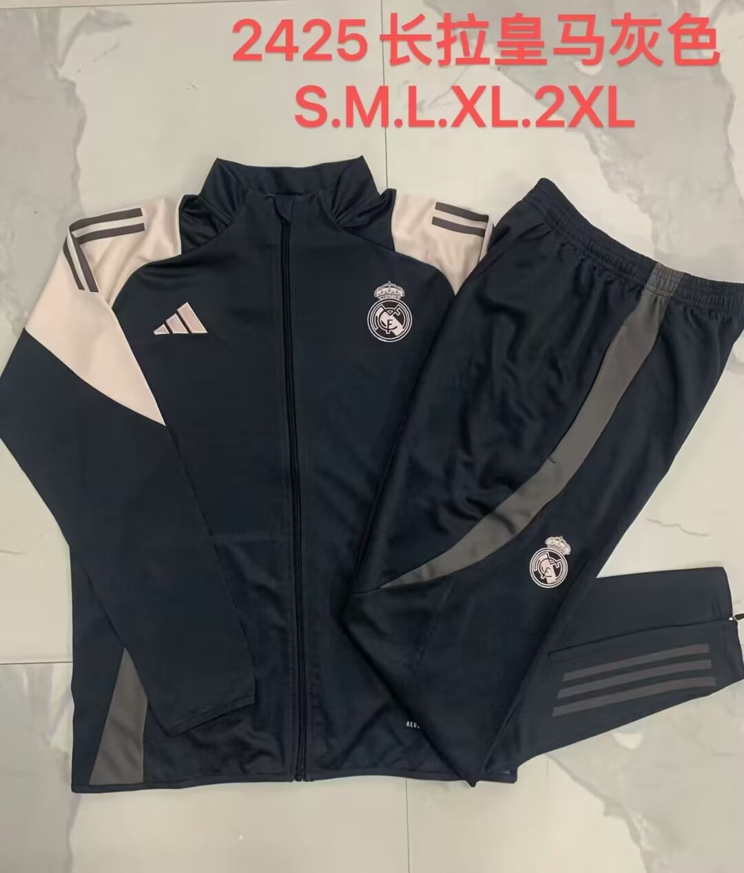 2024/25 Real Madrid Black & Pink Thailand Jacket Uniform-815