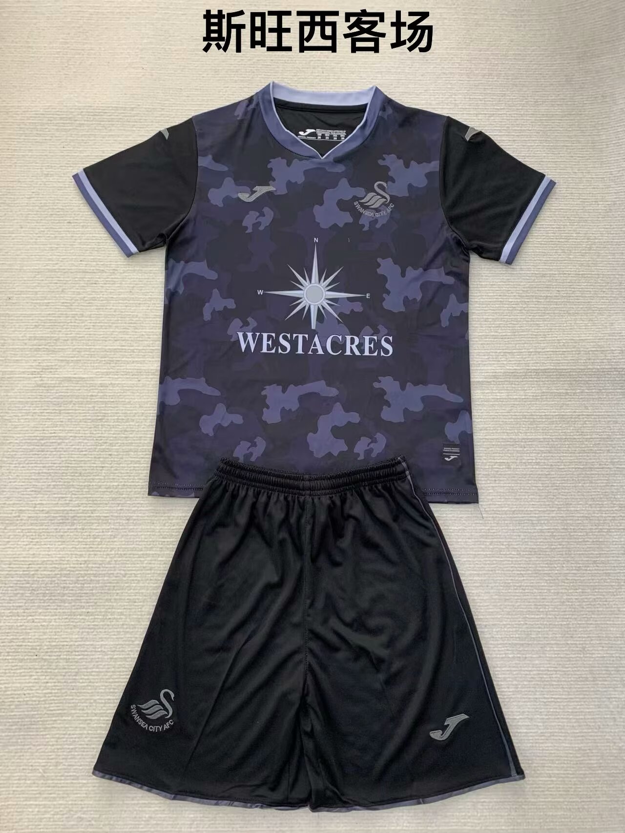 2024/25 Swansea City Away Black & Purple Soccer Uniform-208