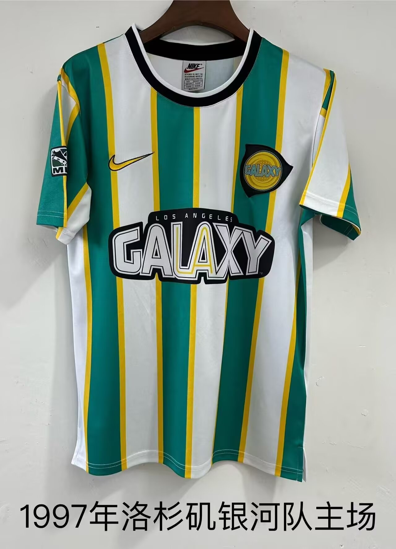 1997 Retro Version Los Angeles Galaxy Home Green & White Thailand Soccer Jersey AAA-709