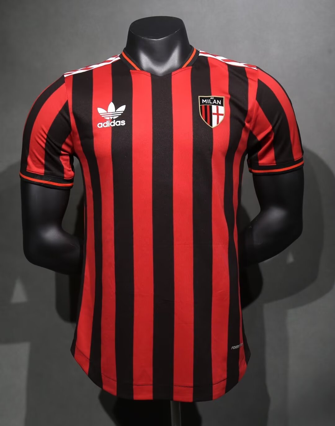 Player Special Retro Version AC Milan Red & Black Thailand Soccer Jersey AAA-703