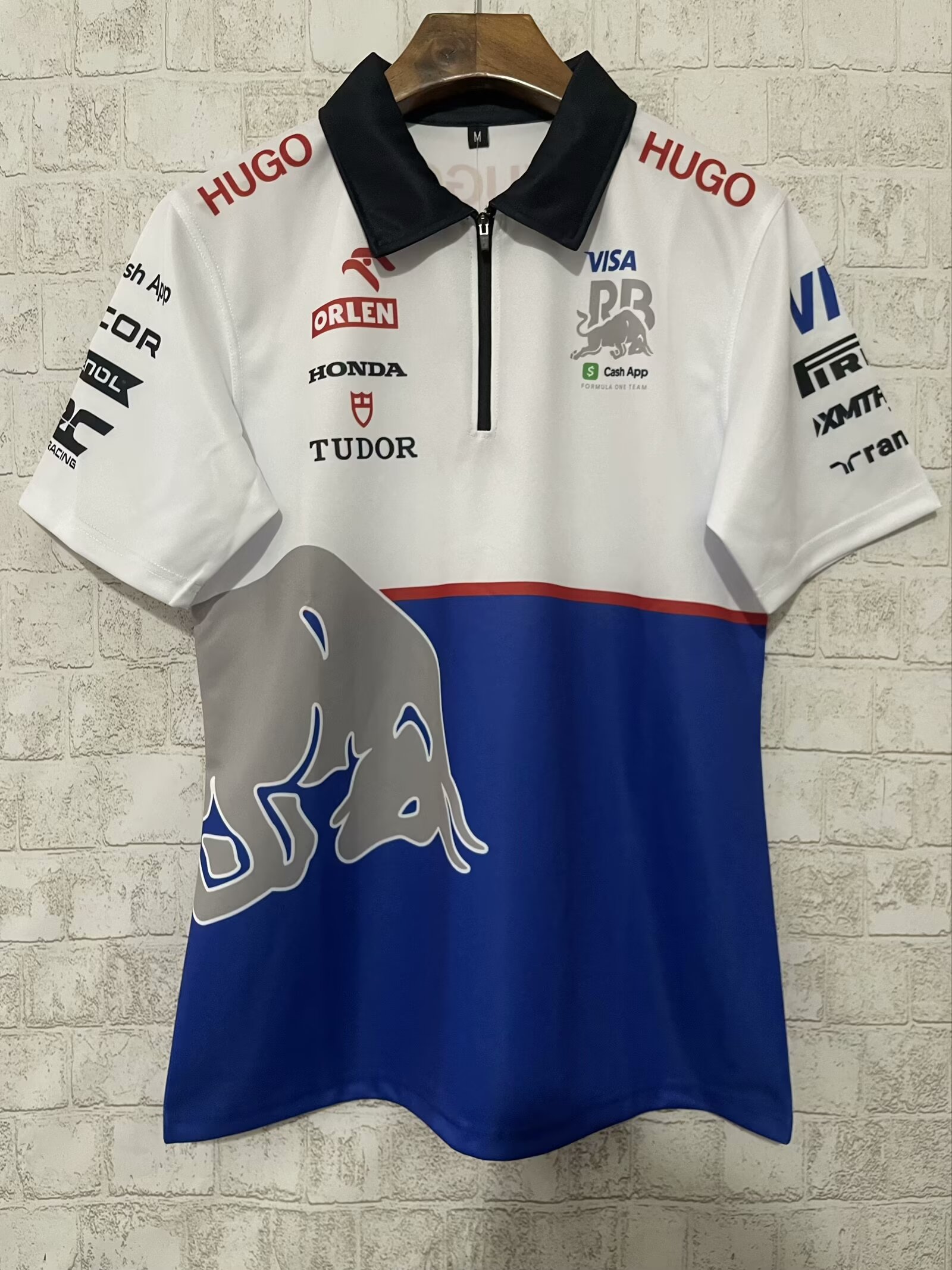 2024 Season Motorcycle White & Blue Racing Jersey-805