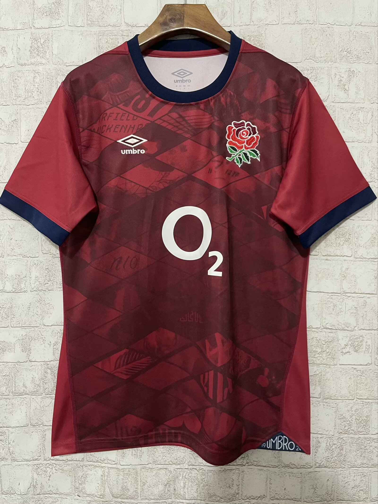 2024/2025 England Away Red Thailand Rugby Shirts-805