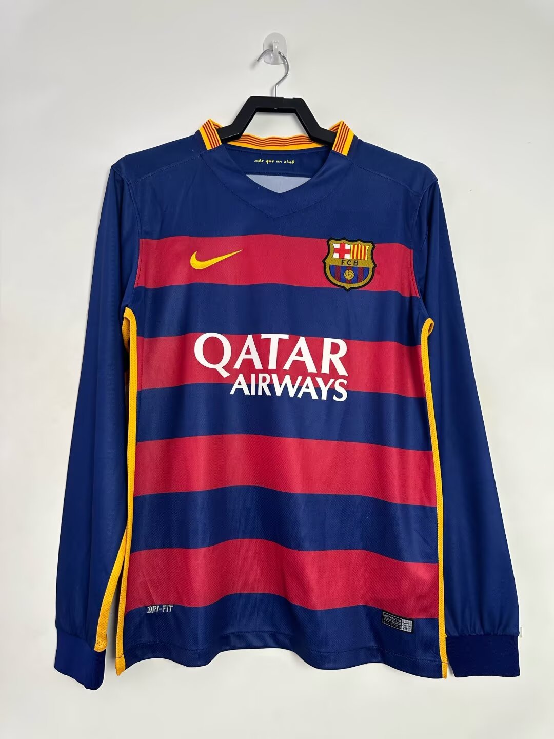 15-16 Retro Version Barcelona Home Red & Blue LS Thailand Soccer Jersey AAA-509/811