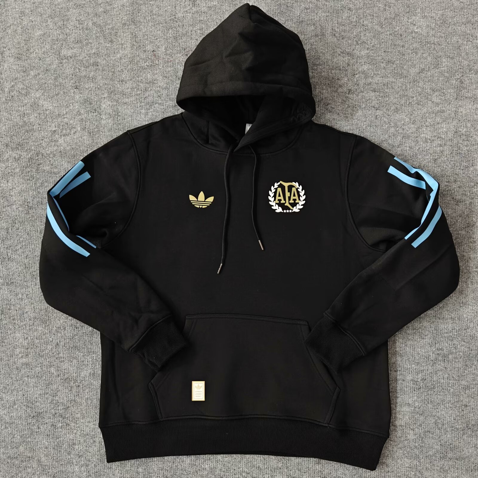 2024/25 Argentina Black Thailand Soccer Tracksuit Top With Hat-308