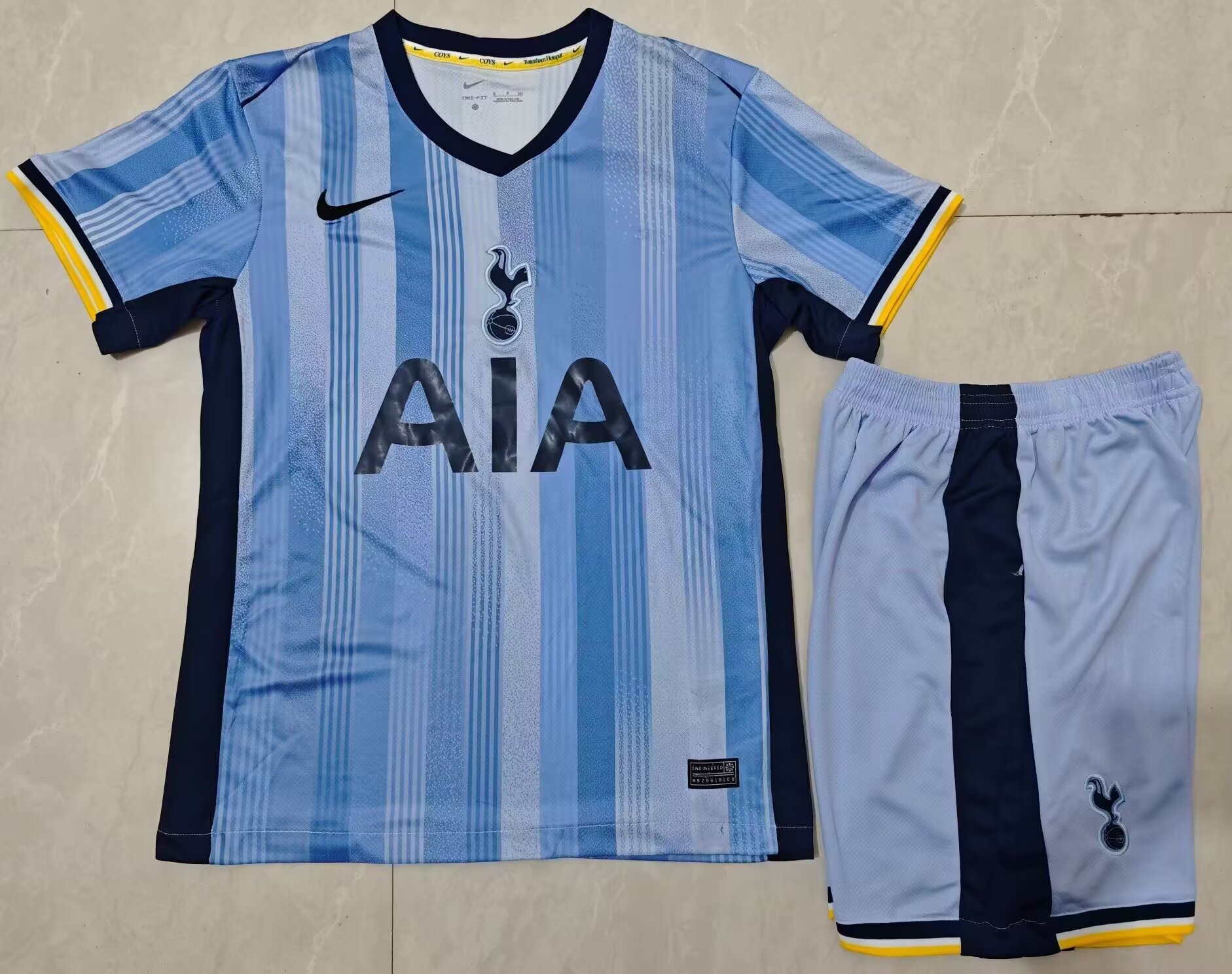 2024/25 Tottenham Hotspur Away Blue & White Soccer Uniform-SKE/315