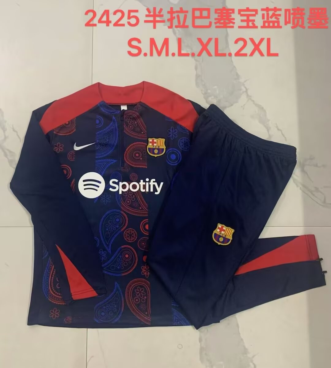 2024/25 Barcelona Royal Blue Thailand Soccer Uniform-815