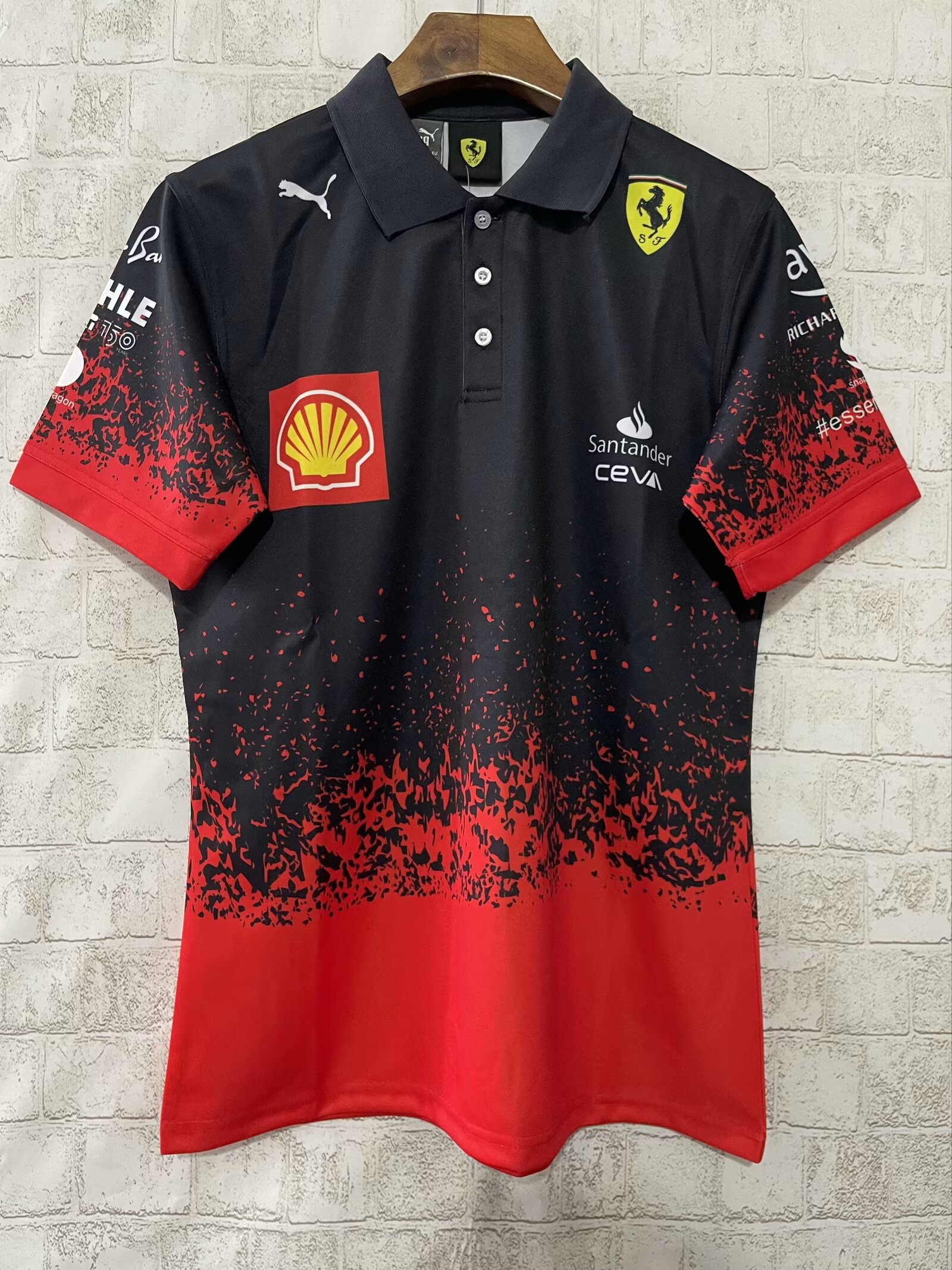 2024-2025 Ferrar Red & Black Formula One Racing Shirts-805