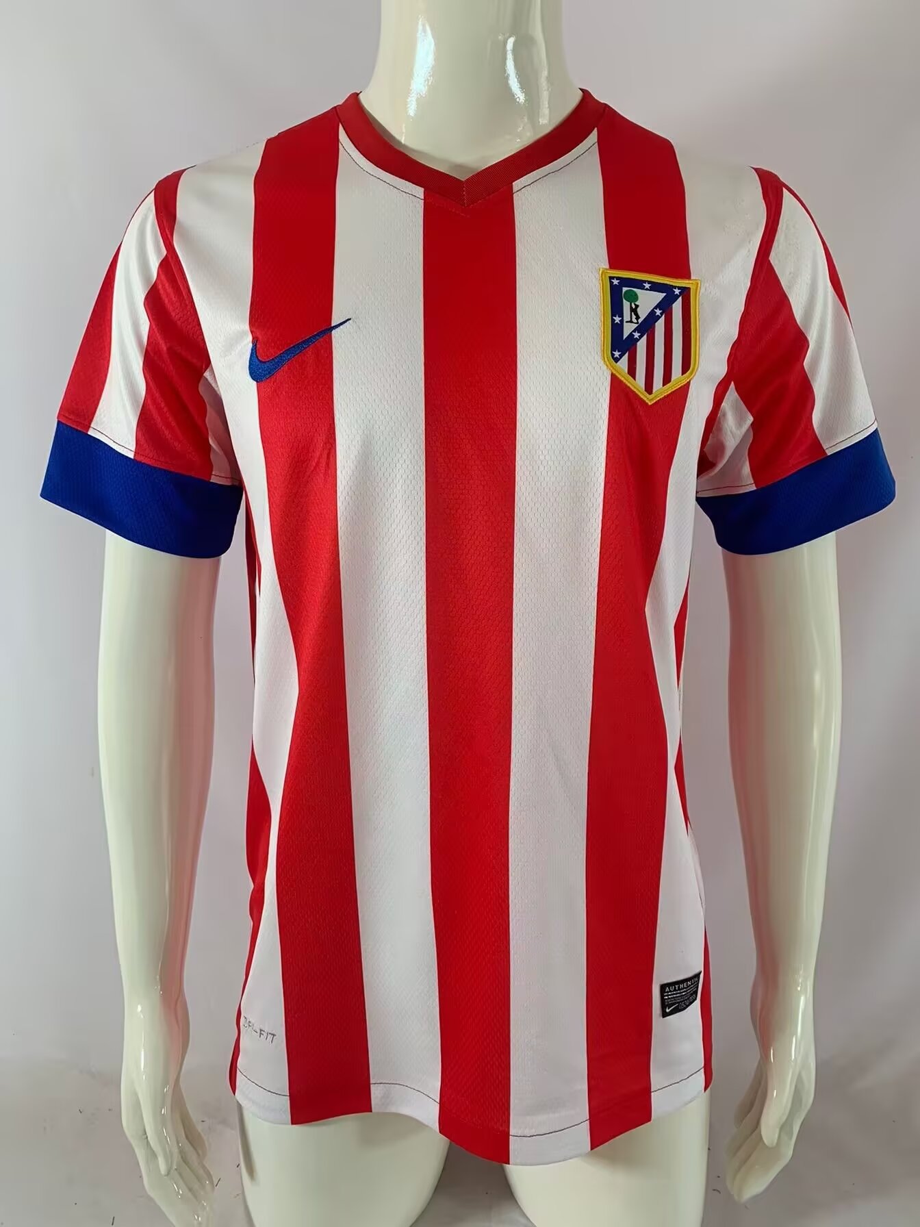 12/13 Retro Version Atlético Madrid Home White & Red Thailand Soccer Jersey AAA-503