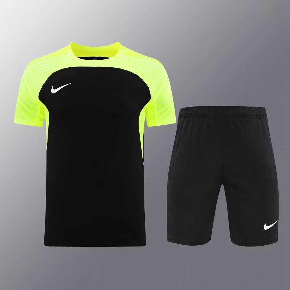 #ND07 Nike Black Shorts-Sleeve Tracksuit Uniform-LH