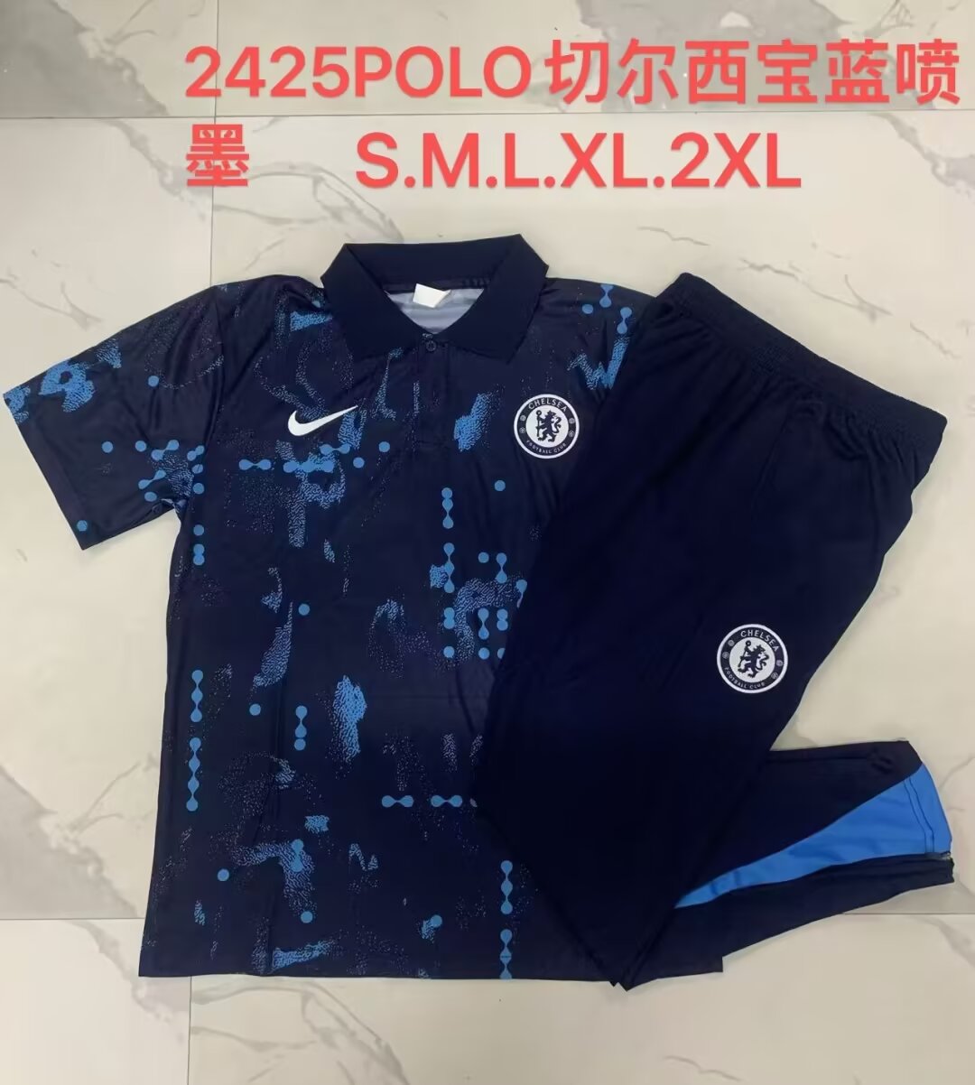 2024/25 Chelsea Royal Blue Thailand Polo Uniform-815