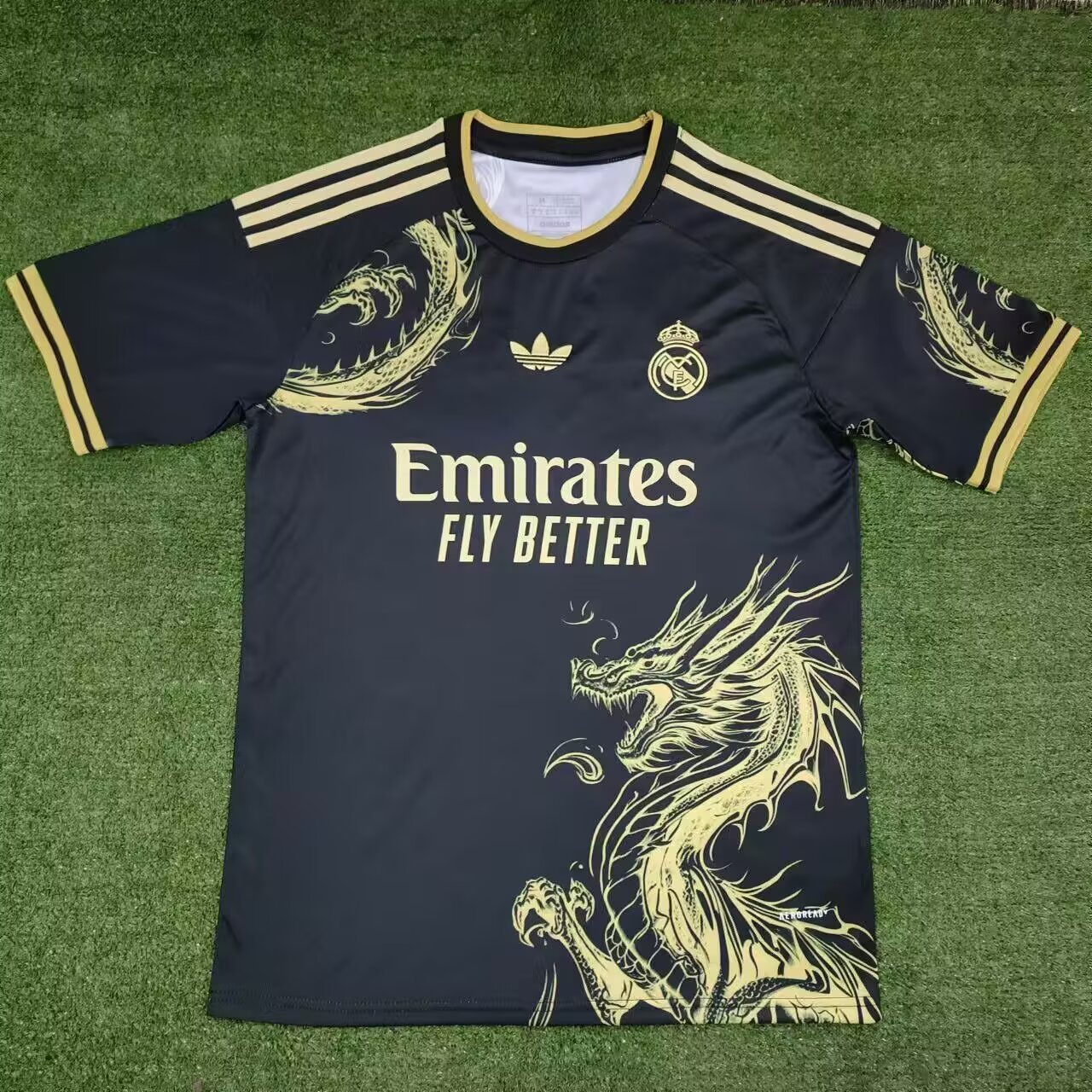 2024/25 Special Version Real Madri Black Thailand Soccer Jersey AAA-416