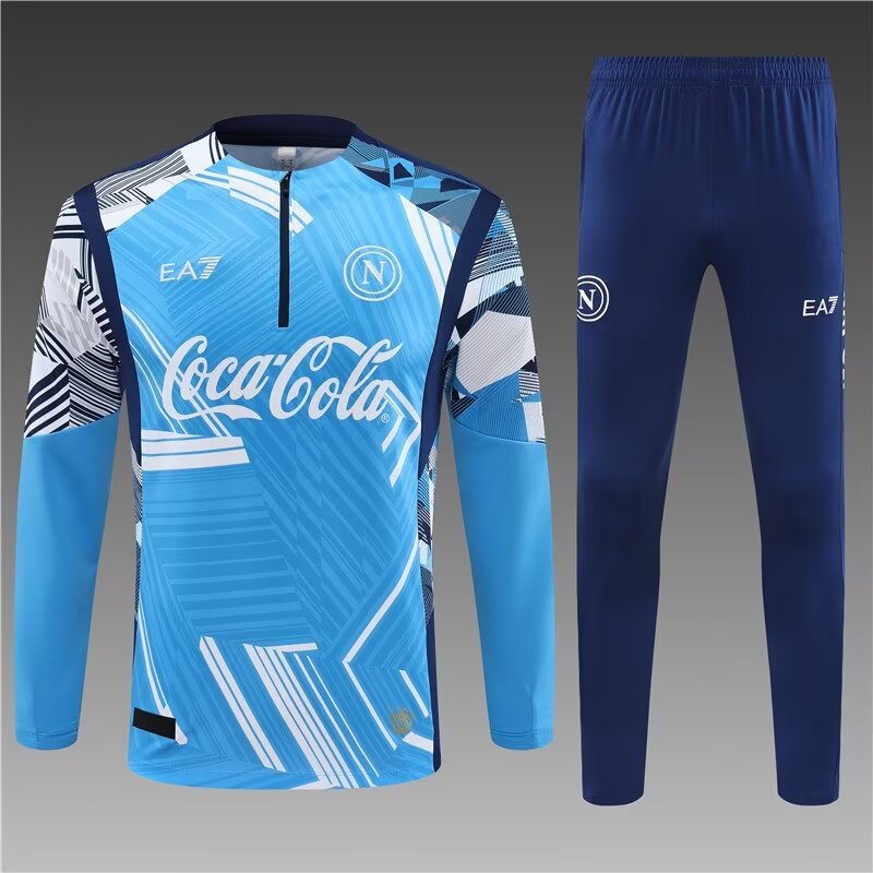 2024/25 Napoli Light Blue Thailand Soccer Tracksuit Unifrom-801