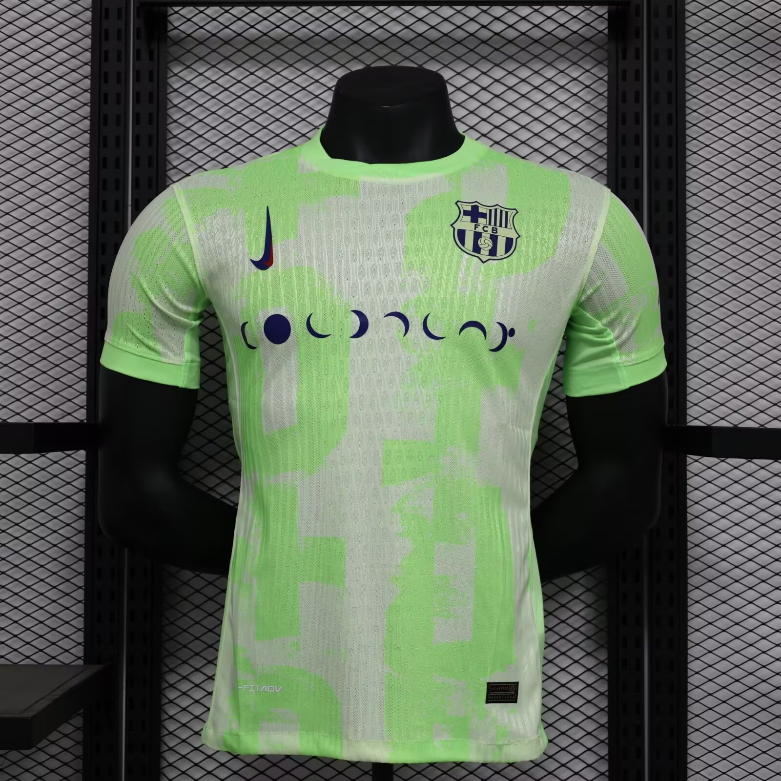 Player Jointed Version 2024/25 Barcelona 2nd Away Green Thailand Soccer Training Jerseys-888/308