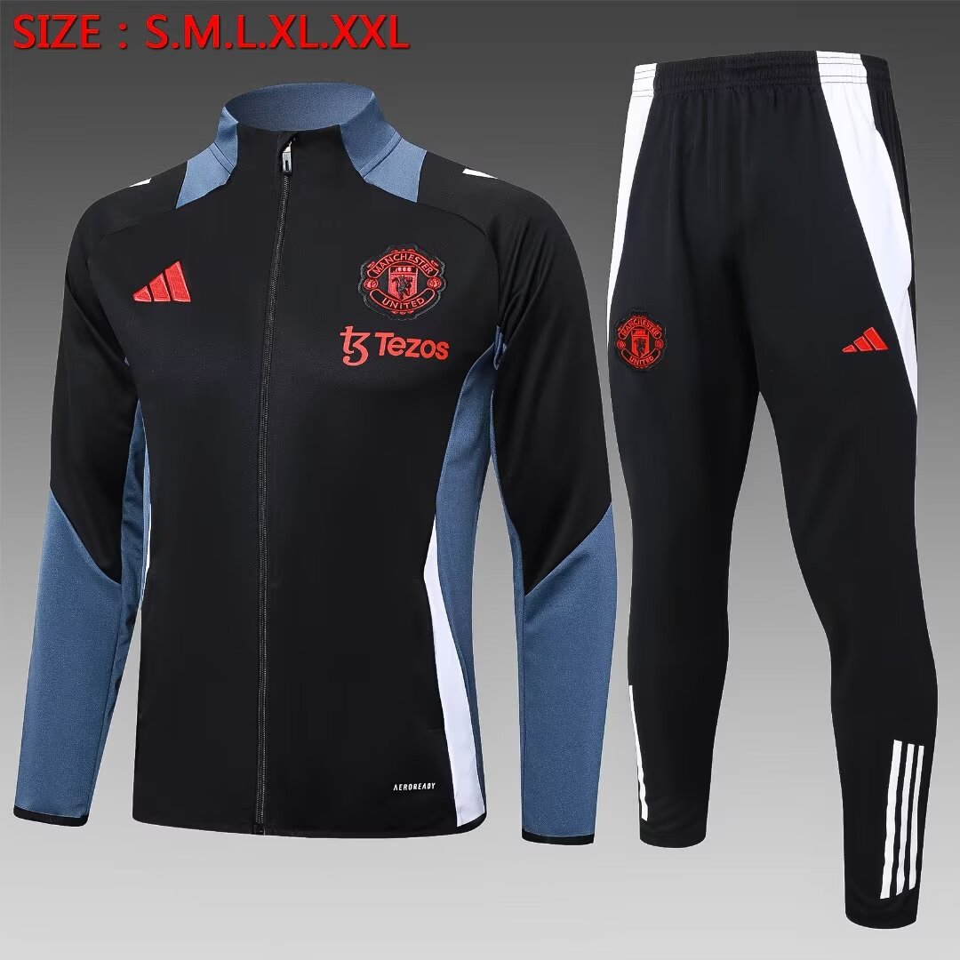 2024/25 Manchester United Black Thailand Jacket Uniform-815