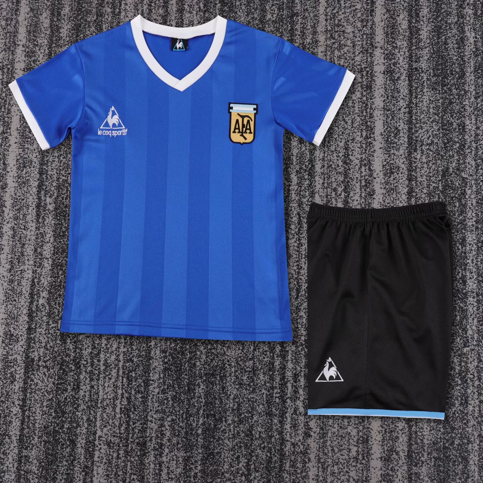 Kids 1986 Retro Argentina Away Blue Kids/Youth Soccer Uniform-811