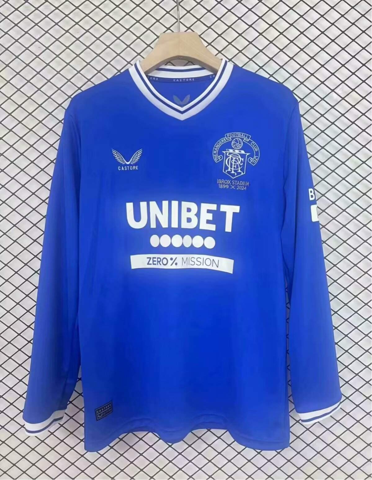 125th Commemorative Version 2024/25 Rangers Blue LS Thailand Soccer Jersey AAA-95