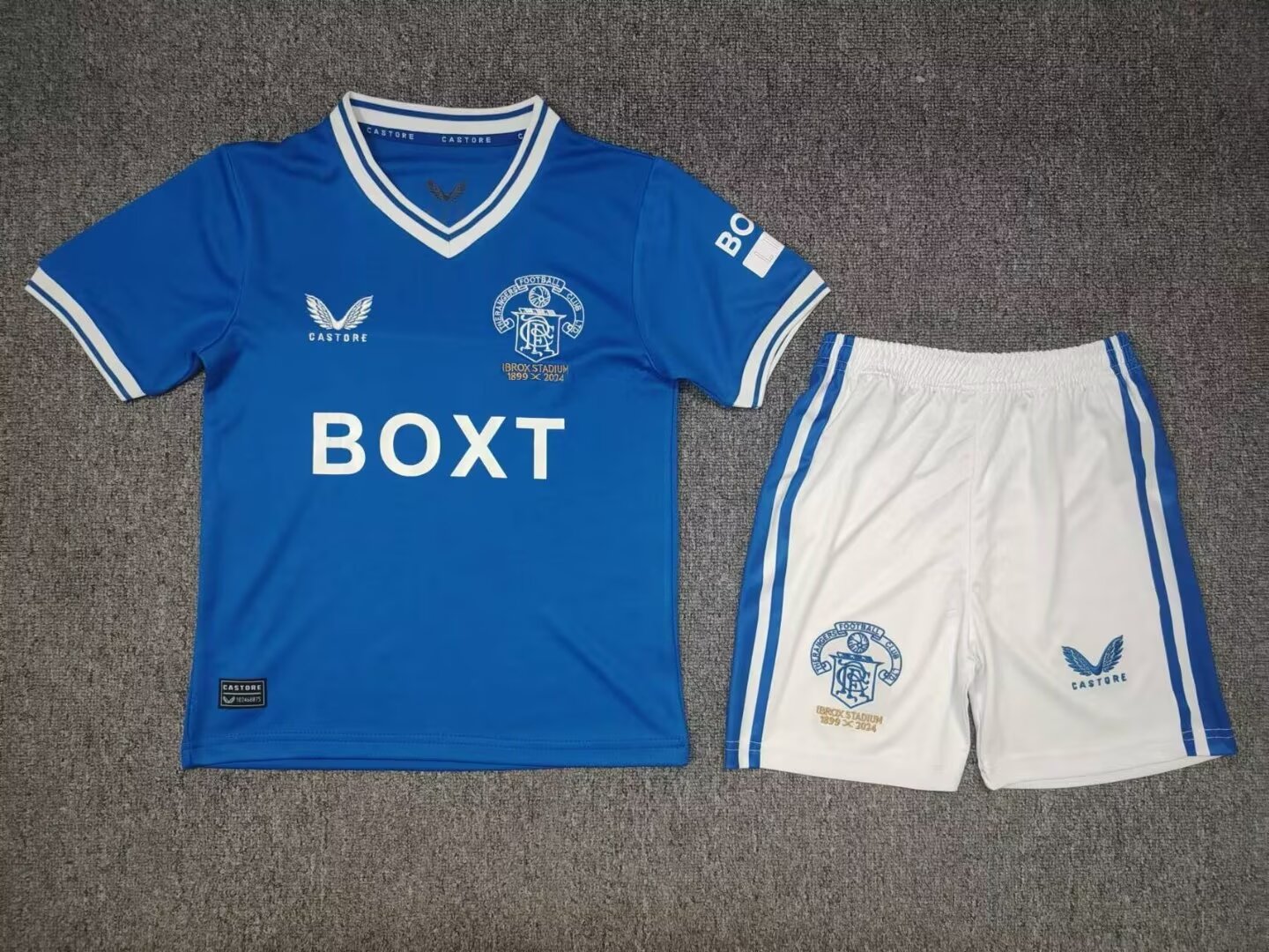 Kids 125th Commemorative Version 2024/25 Rangers Blue Kids/Youth Thailand Soccer Jersey AAA-BLY/36