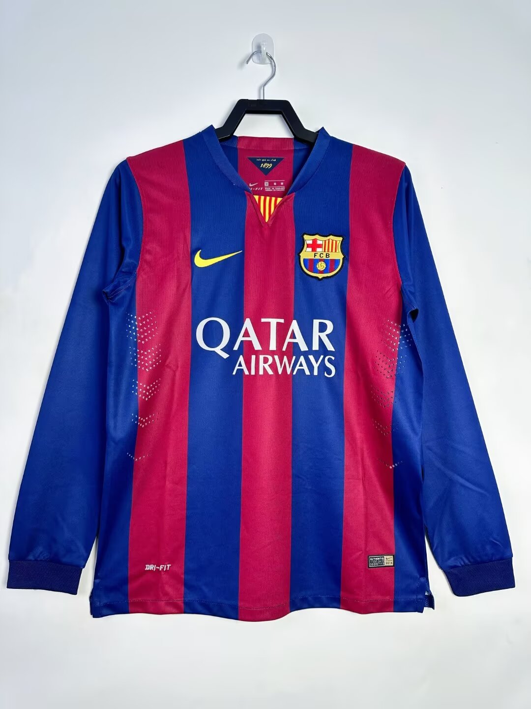 14-15 Retro Version Barcelona Home Red & Blue LS Thailand Soccer Jersey AAA-601/811