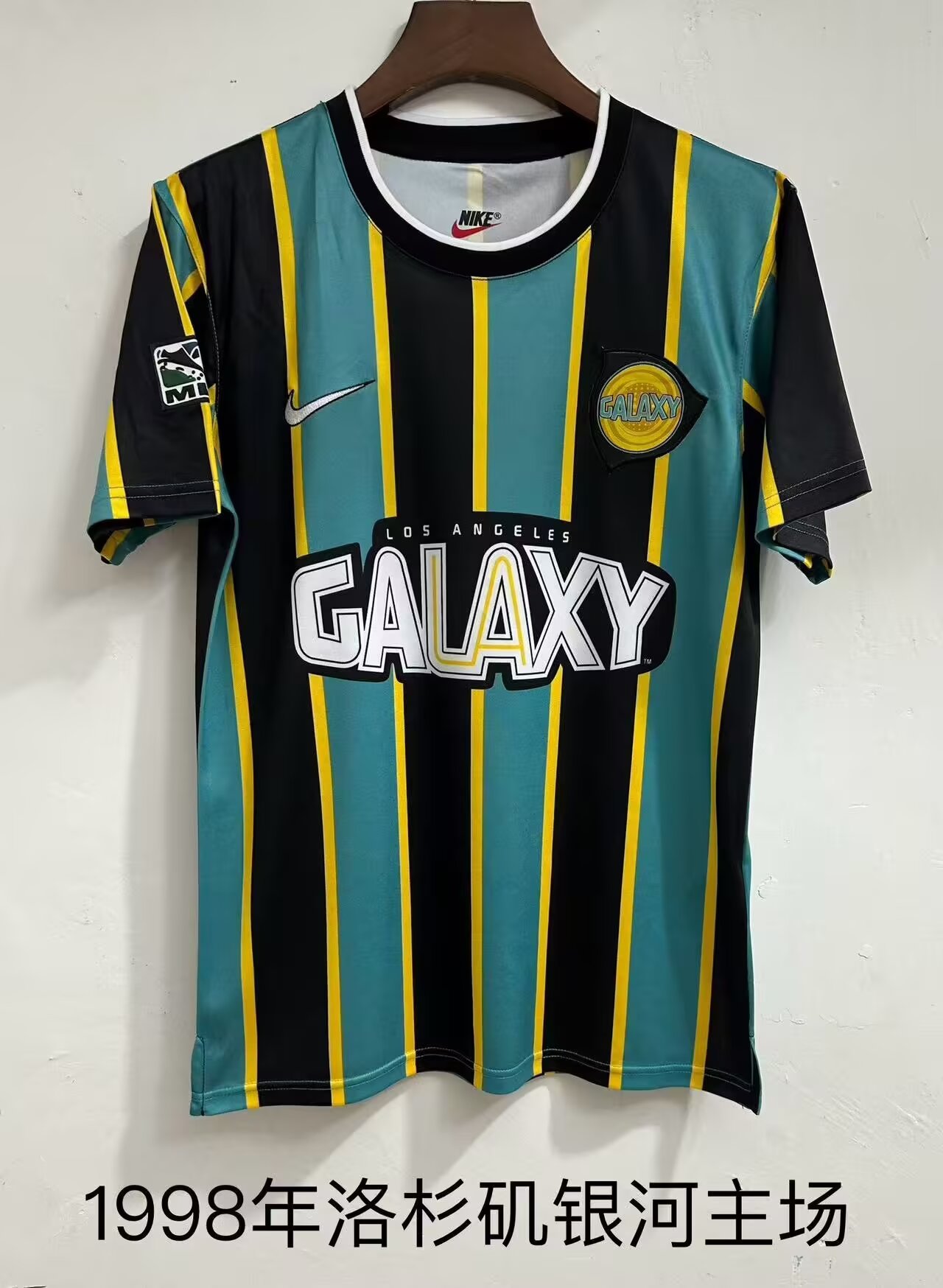 1998 Retro Version Los Angeles Galaxy Home Green & Black Thailand Soccer Jersey AAA-709