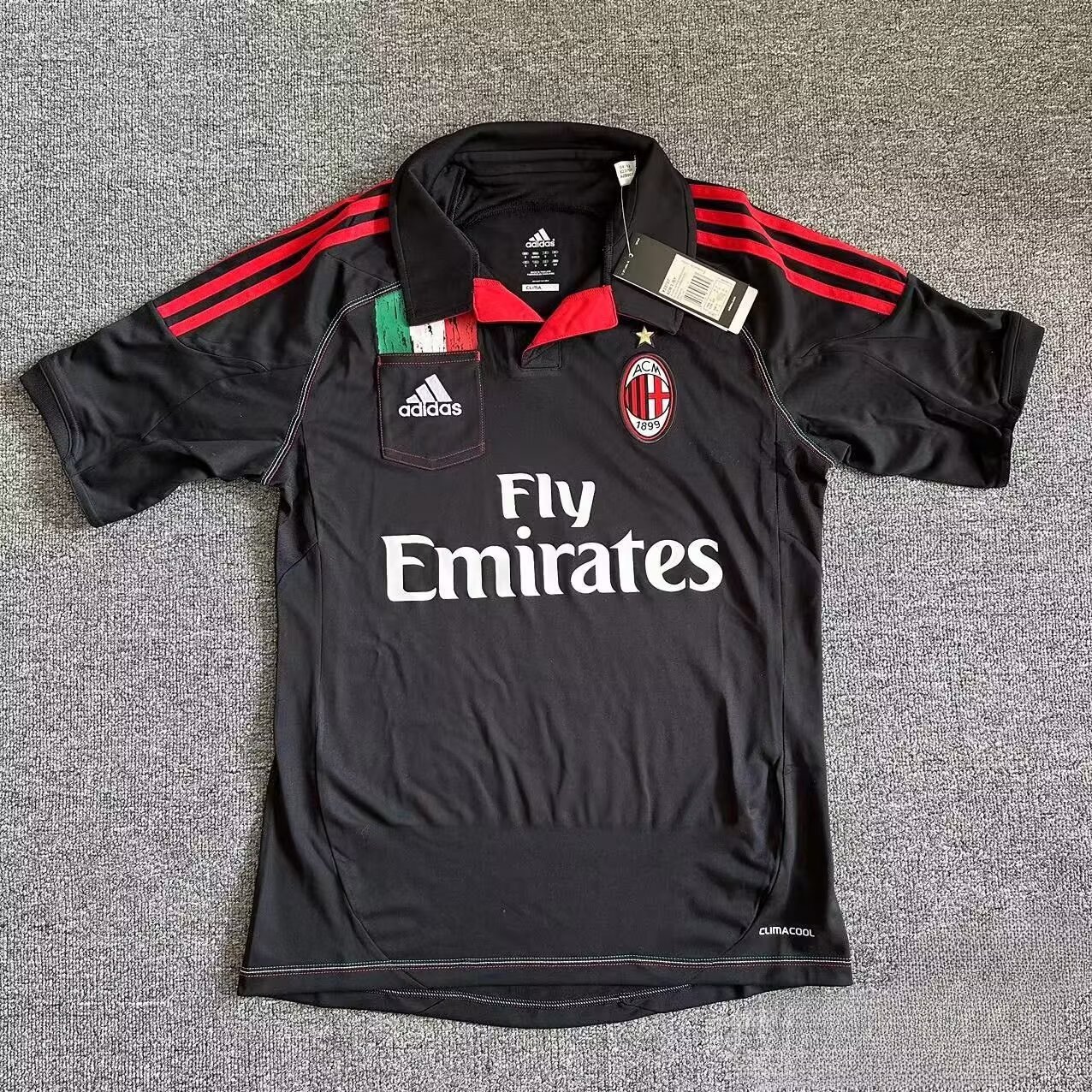 12/13 Retro Version AC Milan 2nd Away Black Thailand Soccer Jersey AAA-1041