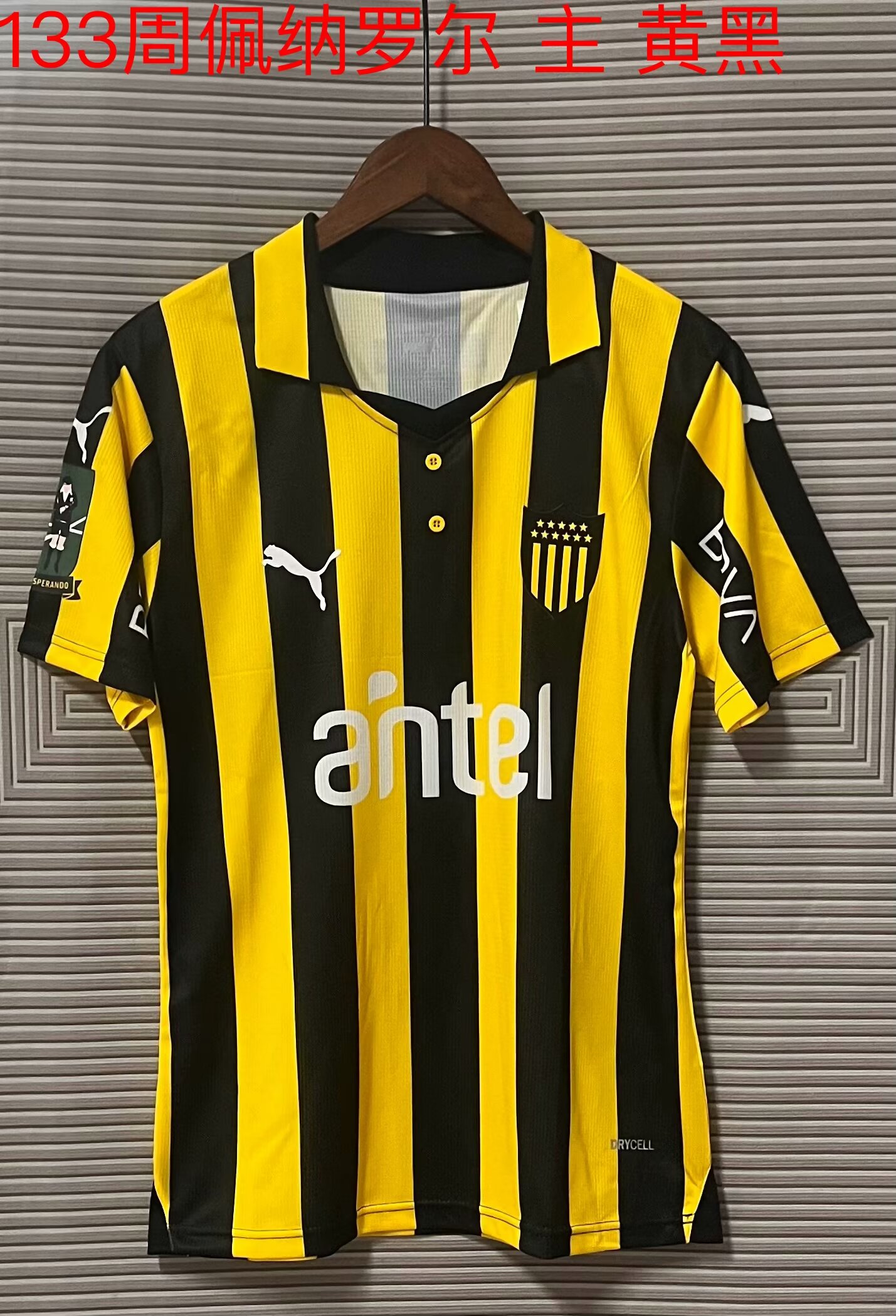 133th 2024/25 CA Peñarol Home Black & Yellow Training Thailand Soccer Jersey AAA-709