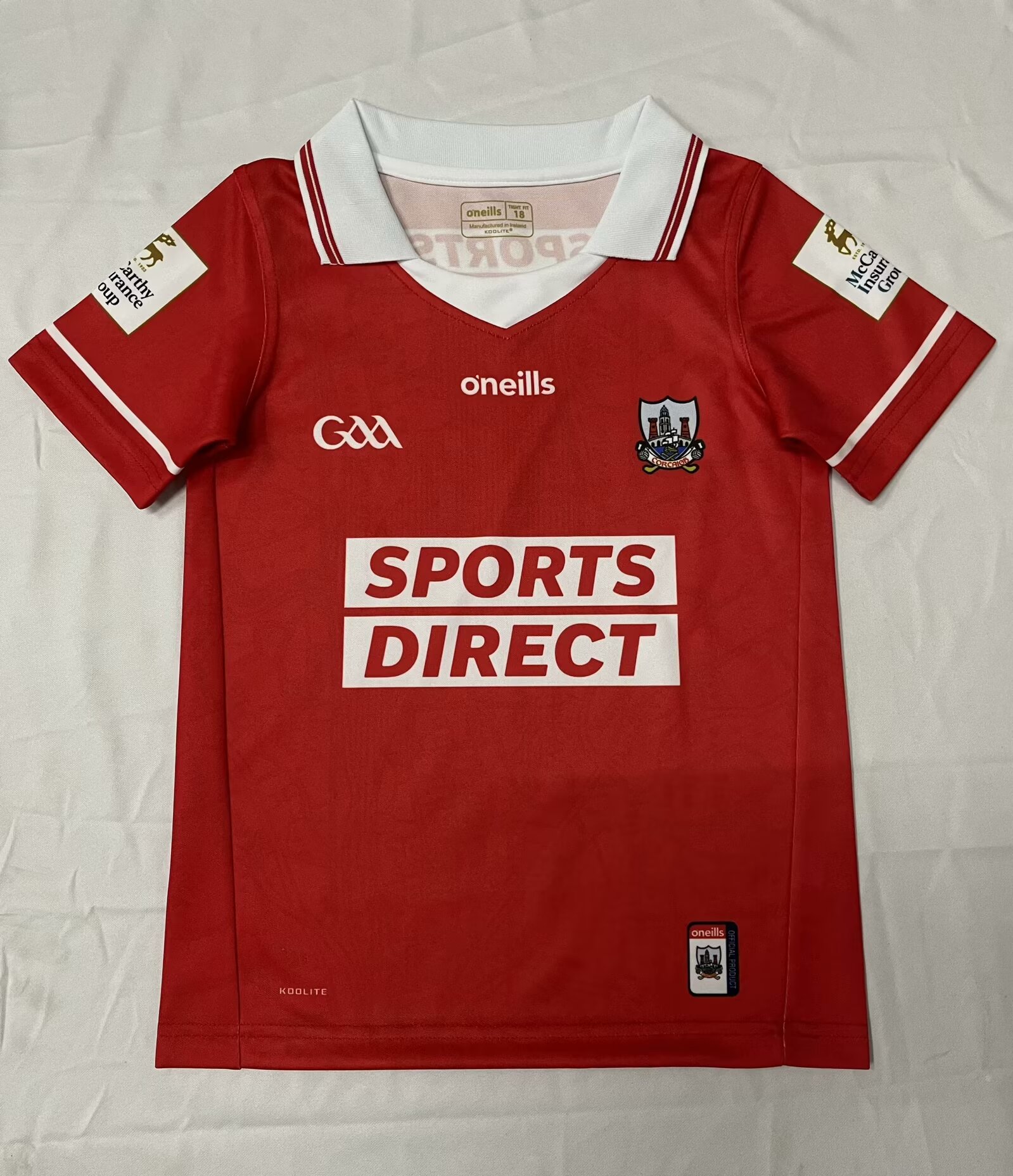 Kids 2024-25 GAA Cork Home Red Thailand Rugby Jersey-805