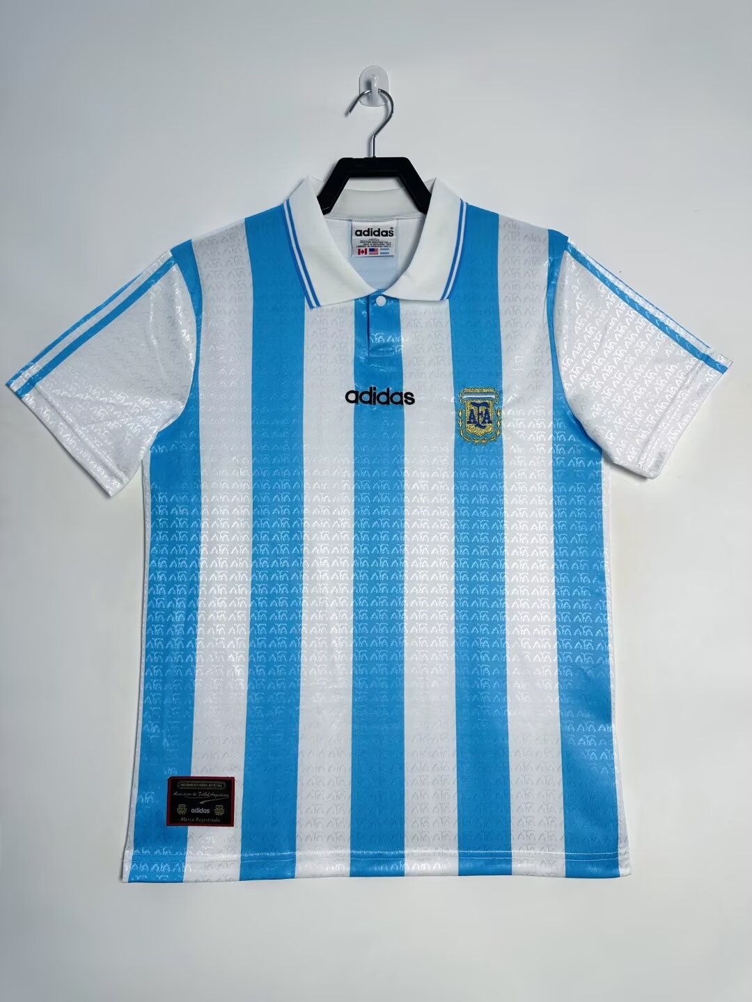 1994 Retro Version Argentina Home Blue & White Thailand Soccer Jersey AAA-811