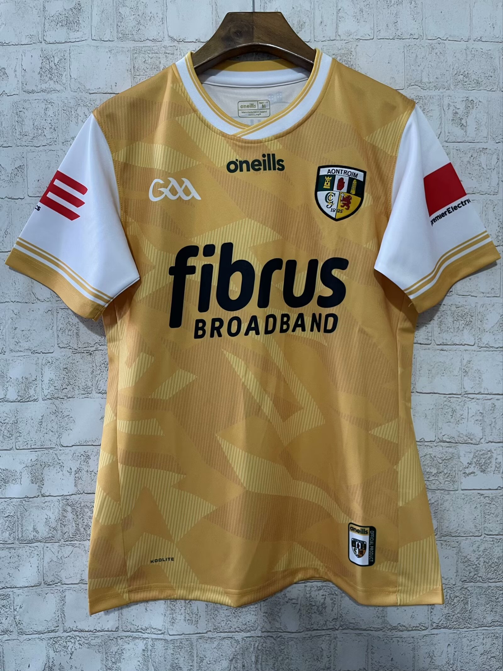 2024-25 Antrim GAA Home Yellow Thailand Rugby Jersey-805