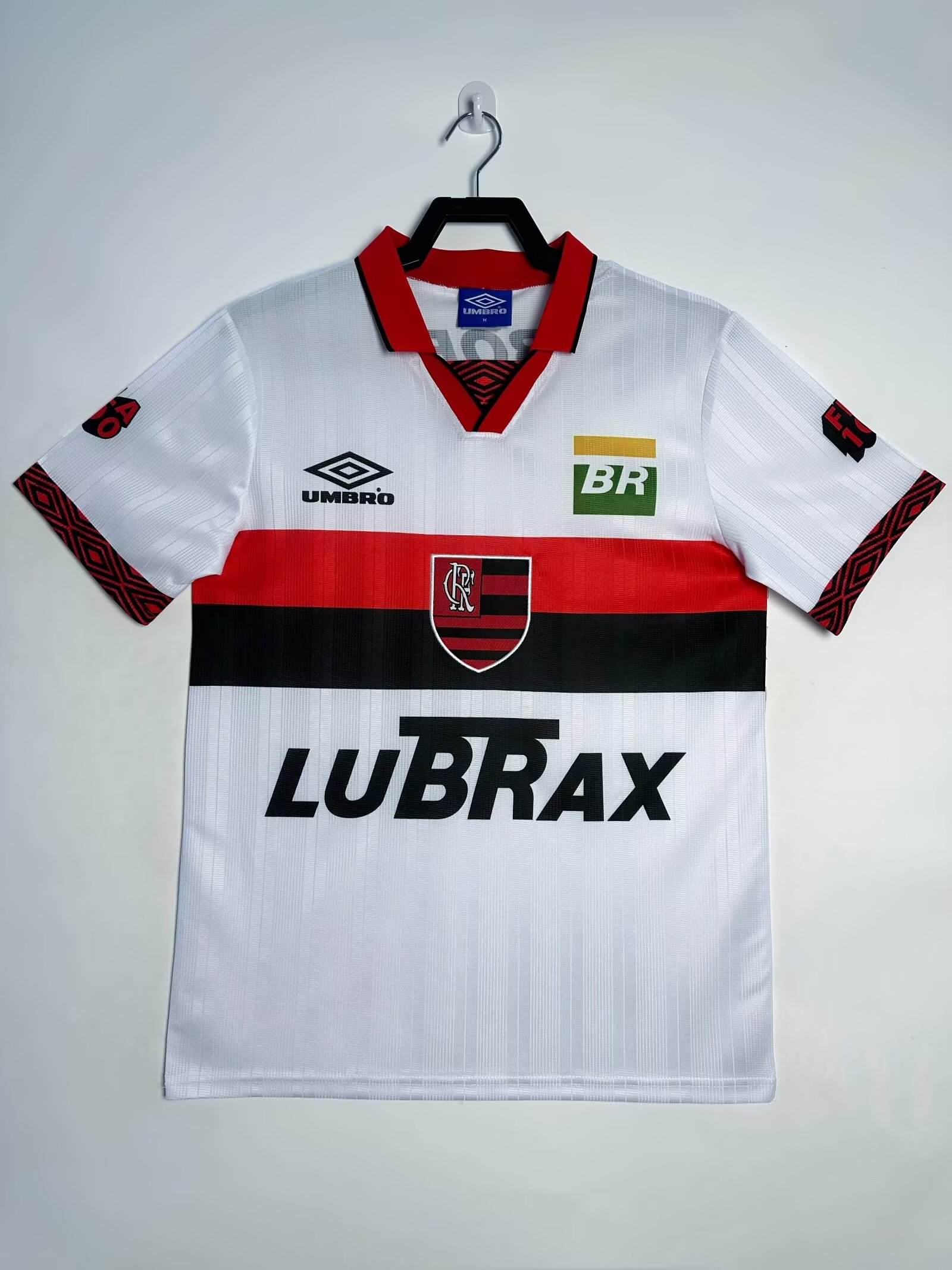 95/96 Retro Version CR Flamengo  Away White Thailand Soccer Jersey AAA-811/802