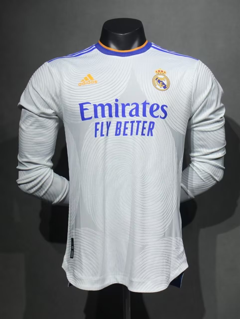 Player Version 2021/22 Real Madrid Home White LS Thailand Soccer Jersey AAA-703