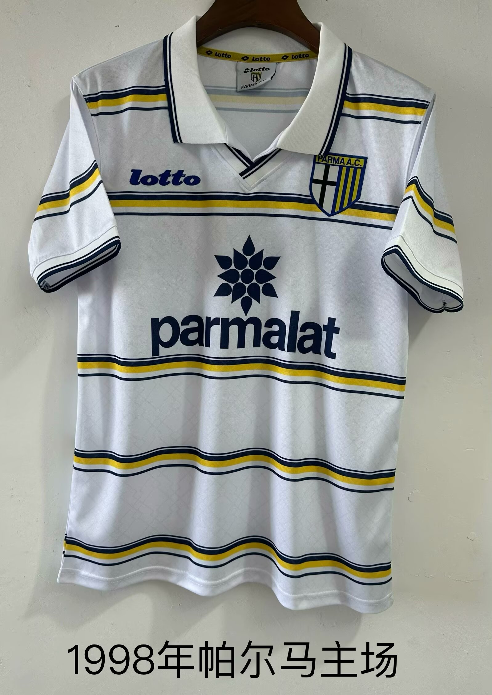 1998 Retro Version Parma Calcio 1913 Home White Thailand Soccer Jersey AAA-709