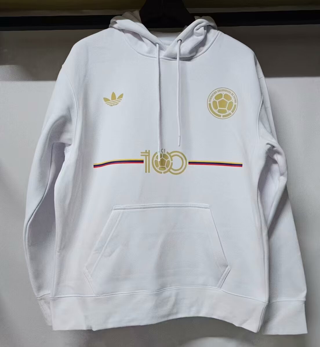 2024/25 Colombia White Thailand Soccer Tracksuit Top With Hat-308