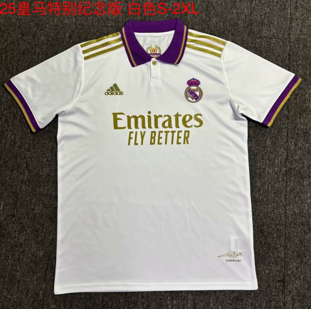 2025 Special Commemorative Version Real Madrid White Thailand Soccer Jersey AAA-709/23/47