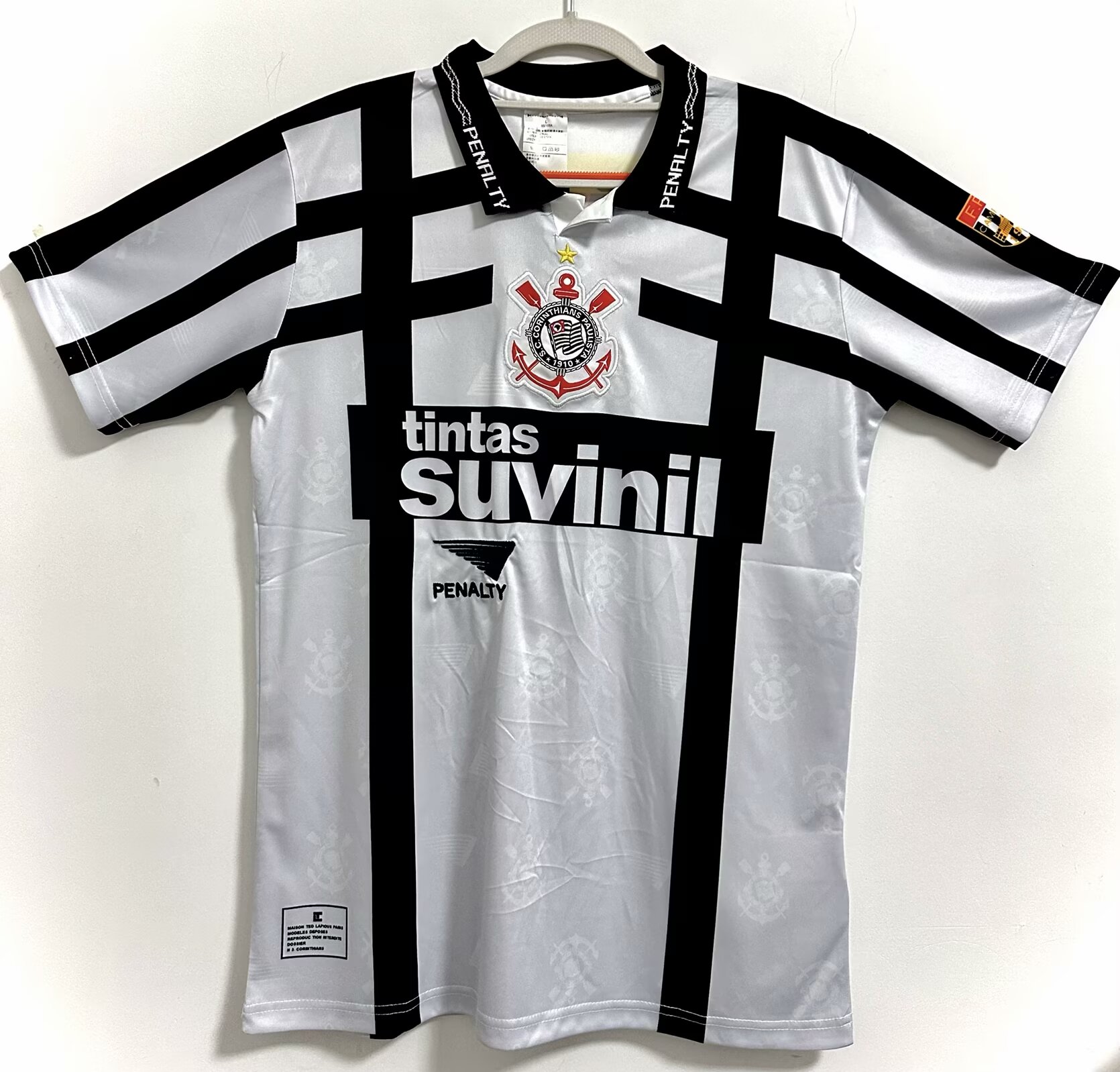 96 Retro Version Corinthians 2nd Away White Thailand Soccer Jersey AAA-FY