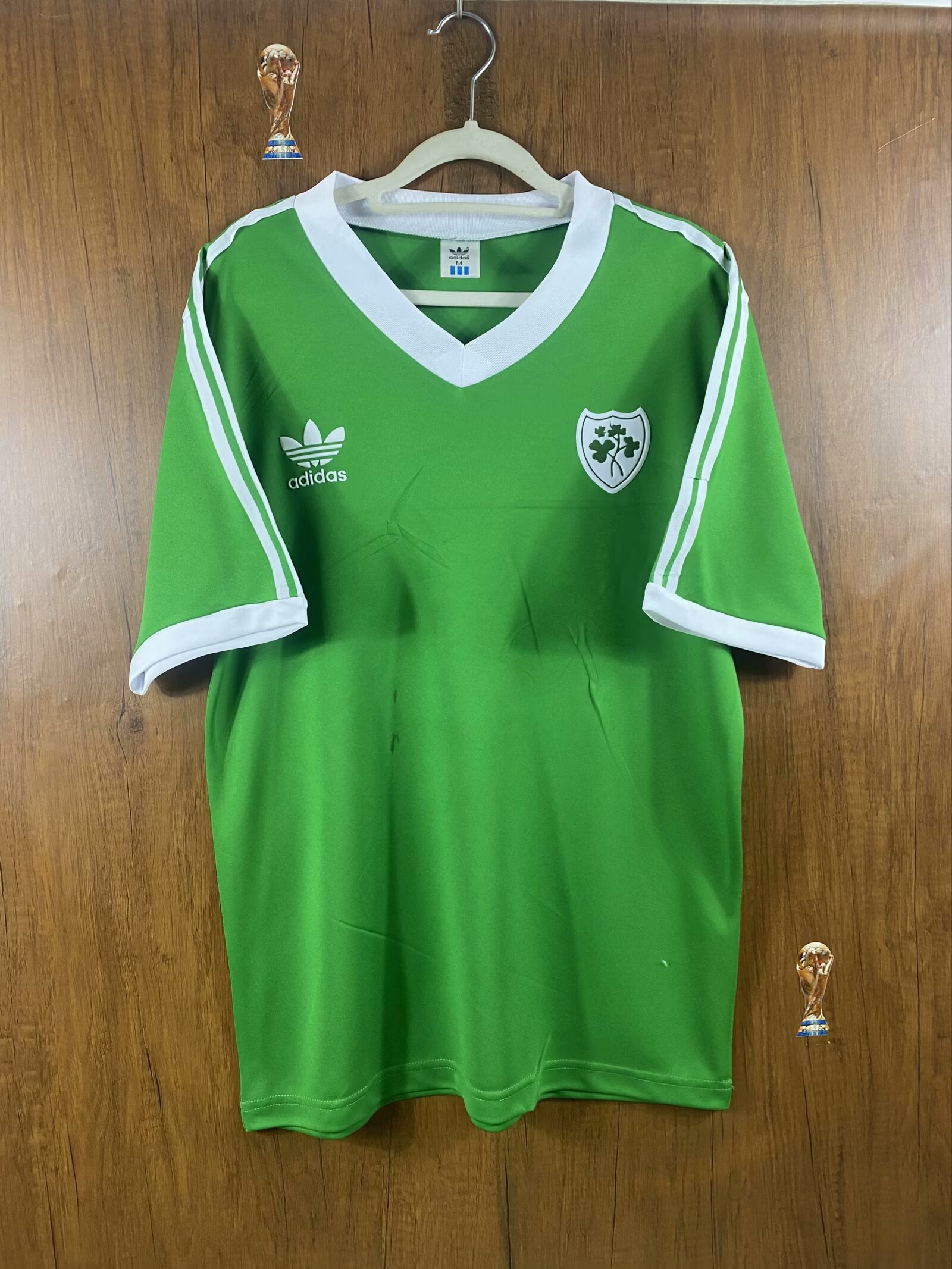 1986 Retro Version Ireland Home Green Thailand Soccer Jersey AAA-410