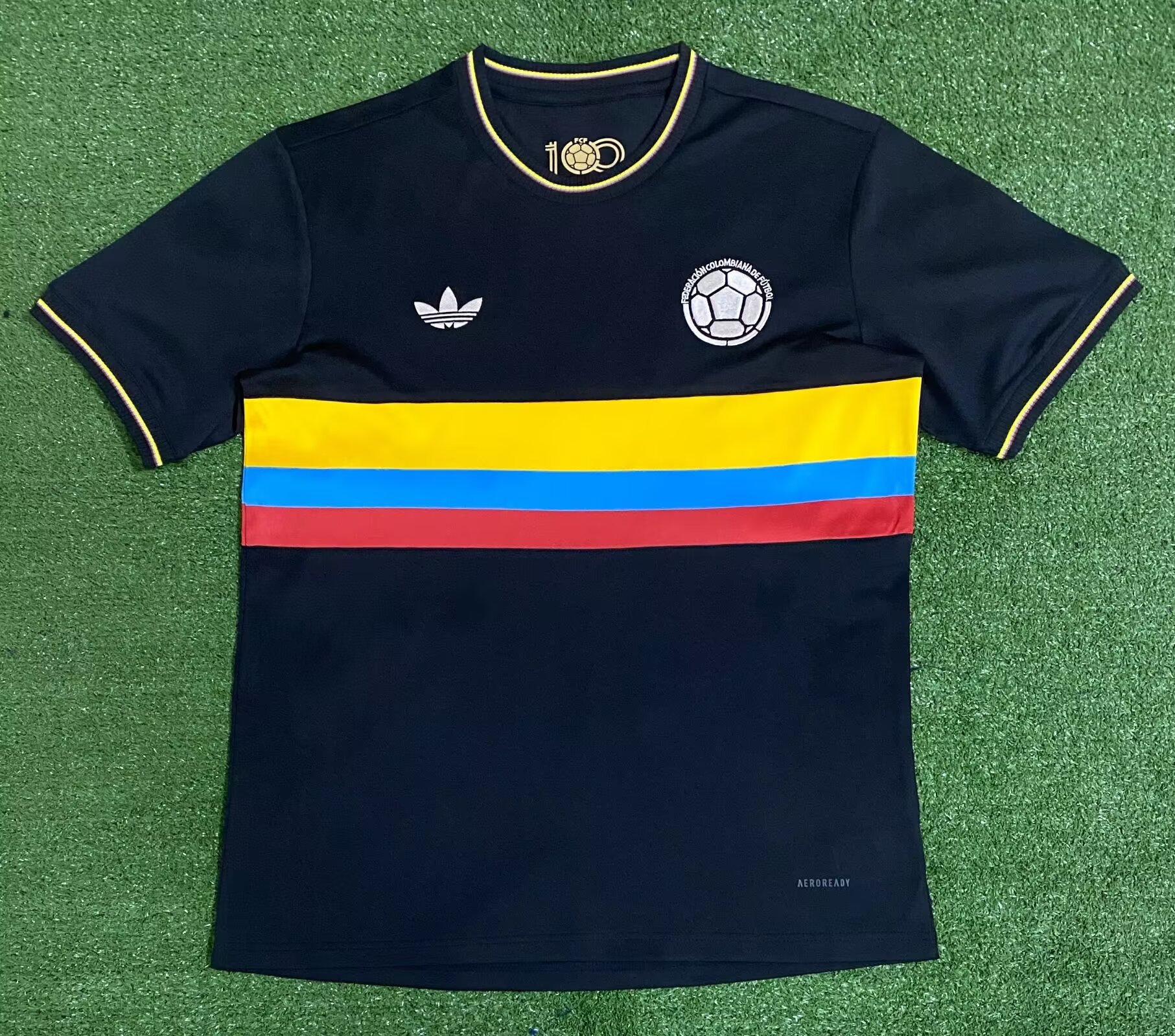 100th Commemorative Version 2024-25 Colombia Black Thailand Soccer Jersey-416