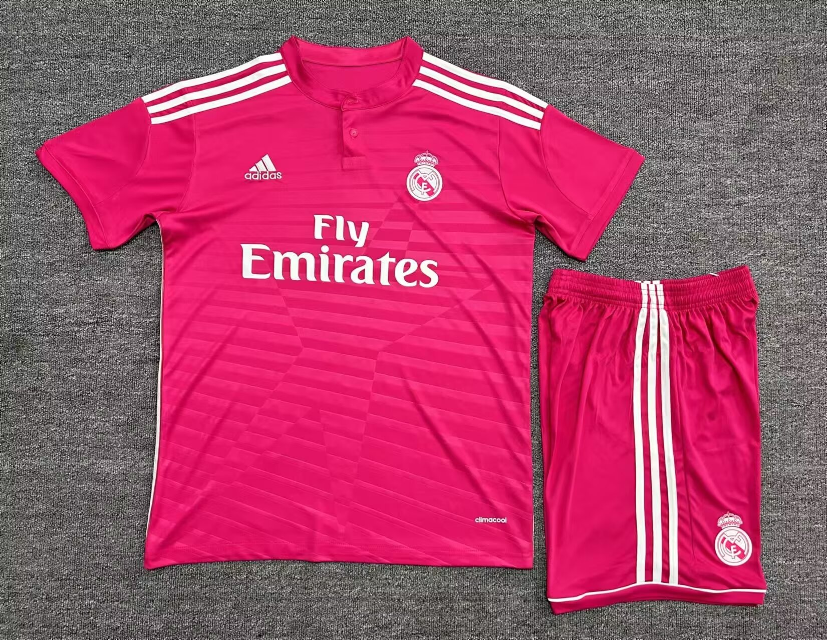 2014 Retro Version Real Madrid Away Red Soccer Uniform-315