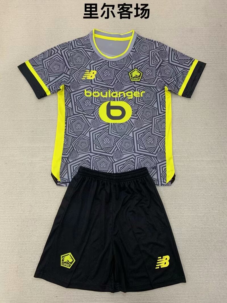 2024/25 Lille OSC 2nd Away Gray Soccer Uniform-208